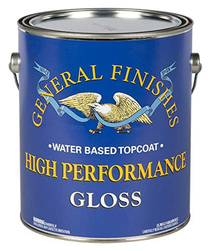 General Finishes High Performance Water Based Topcoat, 1 Gallon, Gloss - color: Gloss, size: 1 Gallon