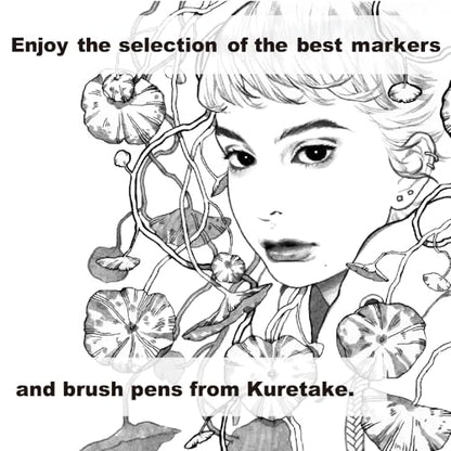 Kuretake Zig Inktober pen set, for Illustration, Manga Drawing, Lettering and Calligraphy, Professional Artist, Made in Japan (Basic No.4(4pcs.)) - style: Basic No.4(4pcs.)