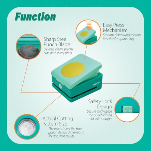 Creative Effort-Saving Kids' Educational Star - Shaped Paper Puncher - 2 inch, Kid-Safe for Art Projects & Home Decoration - size: NCP-30-star