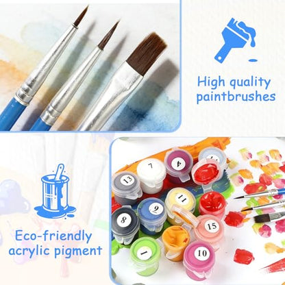 zpptAugs Paint by Numbers Kit for Adults Beginners，Dog Funny Adult Paint by Number Kits on Canvas,Digital Oil Number Painting Kits for Home Decor Gift 12"x16"(Without Frame)