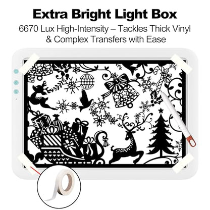 A3 LED Extra Bright Light Pad, Rechargeable Diamond Painting Light Board - color: A3D50-white