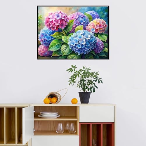 EIBEILI Square Drill Diamond Painting Kits for Adults Hydrangea Diamond Art - color: DP02891