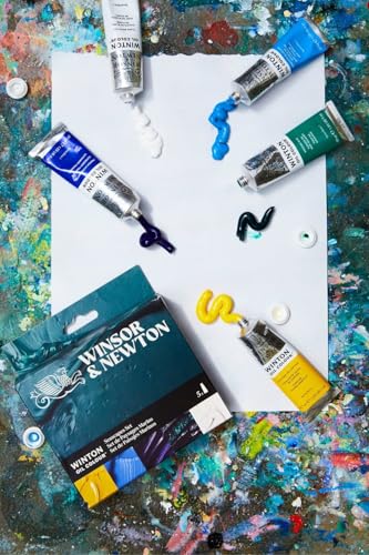 Winsor & Newton Winton Oil Color Paint Set, Seascape, 5 x 37ml Tubes - style: Seascape - 5 x 37ml