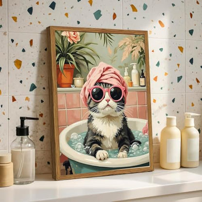 Cat Diamond Art Kits for Adults Round Diamond Painting 12x16 Inch - color: DD144