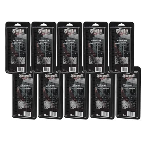 Soho Urban Artist Compressed Charcoal - Drawing Charcoal for Artists, Students, Blending, Live Figure Drawing, & More! - [Midnight Black - 120 Pack] - size: 120 Pack
