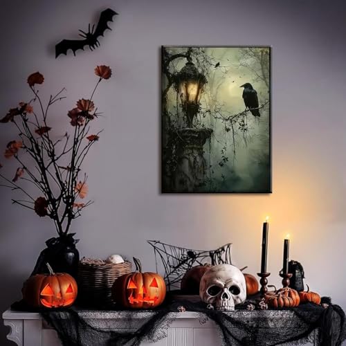 Halloween Diamond Art Kits for Adults Round Diamond Painting 12x16 Inch - color: DD147