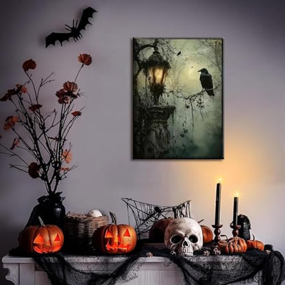 Halloween Diamond Art Kits for Adults Round Diamond Painting 12x16 Inch - color: DD147