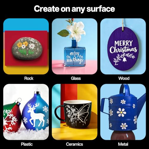 HOTU White Paint Marker Fine Tip, Set of 5 for Highlights,Detail Coloring - color: White