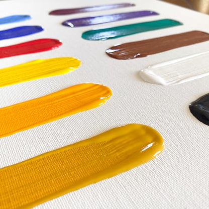 milo Acrylic Paint Set, 12 Primary Colors, 8 oz Bottles, Semi-Gloss | Safe, Non-Toxic, Made in the USA, Arts & Crafts Paints for Artists, Student & Hobby Painters, Paint Pack, Classroom, Bulk - style: Primary Set 12 x 8 oz