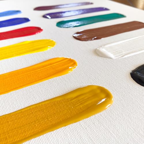 milo Acrylic Paint Set, 12 Primary Colors, 16 oz Bottles, Semi-Gloss | Safe, Non-Toxic, Made in the USA, Arts & Crafts Paints for Artists, Student & Hobby Painters, Paint Pack, Classroom, Bulk - style: Primary Set 12 x 16 oz
