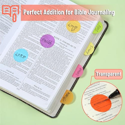 Mr. Pen- Round Transparent Sticky Notes, 1.1” Diameter, 14 Pads, 560 Sheets - color: Candy, size: 560 pcs