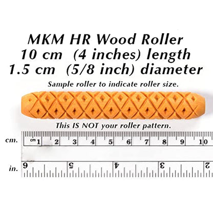 MKM Pottery Tools Wood Hand Rollers for Clay (HR-12 Dots) - size: HR-12 Dots
