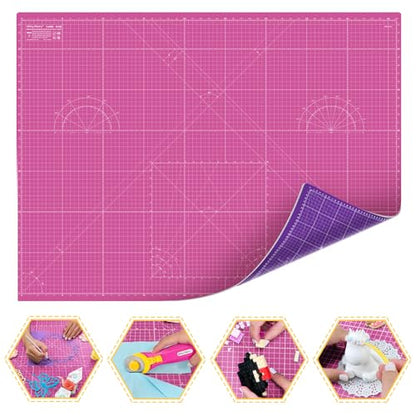 Self Healing Cutting Mat A0 36"x 48" Double Sided Pink Mat - color: Pink, size: A0 (36" x 48")