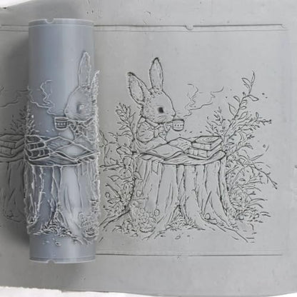 Bunny Clay Texture Roller 2" for Polymer Clay - color: Bunny Roller, size: 2 inch