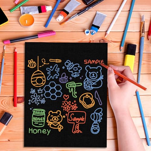24PCS Black Canvas Board 8x10 inch Art Canvas Boards Blank Painting Canvas Bulk 100% Cotton Canvas Panels Paint Canvases for Painting Blank Canvas Boards for Oil & Acrylic Painting - size: 8x10 inch