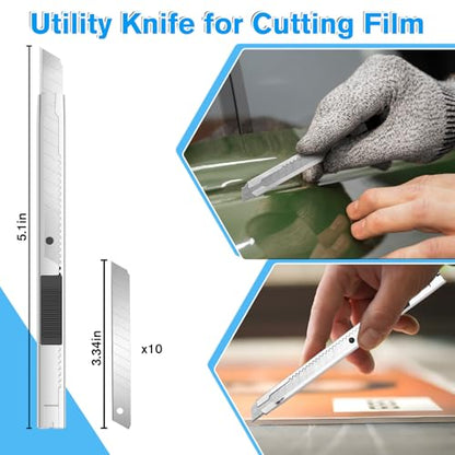 18PCS Window Tint Kit, Felt Squeegee for Vinyl, Window Tint Tools - size: 18 Pack