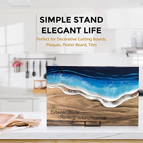 TR-LIFE 10 Inch Large Plate Stands for Display - Metal Plate Holder Display Stand + Picture Frame Holder Stand + Small Easels for Decorative Platter, Book, Plaques, Photo, Tabletop Art (2 Pack) - size: 10 Inch