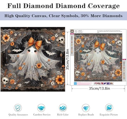 HHMATITS Halloween Diamond Art Kits for Adults 14X14IN - color: Halloween-2