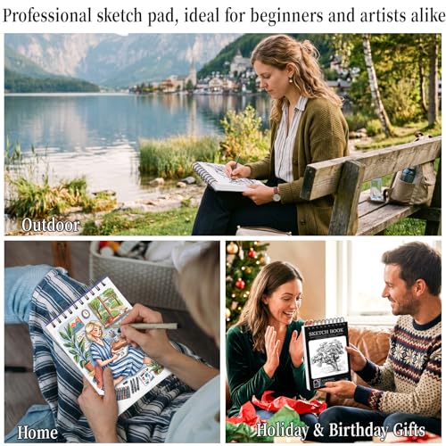 18 Pack Sketch Books Bulk 5.5x8.5 Inch Top Spiral Bound Sketch Pad 720 Total Sheets 6-Color Small Sketchbook 68lb/100gsm Acid-Free Drawing Paper for Students Beginners Travel Classroom Art Supplies - size: 5.5 x 8.5 in