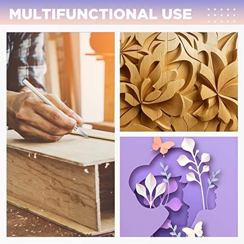 Macarrie 64 Pcs Exacto Knife, Craft Knife Set, Hobby Knives, Steel Exacto Knives Bulk for Art, Scrapbooking, Carving, DIY, Cutting, Stencil, Paper, Wood, Cardboard, Plastic, Clay