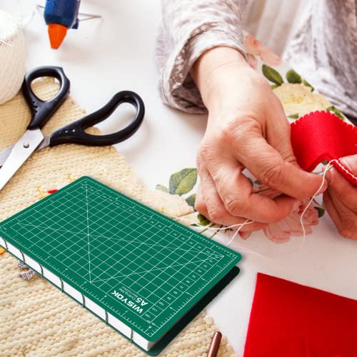 WISYOK Craft Mat, A5 Cutting Mat for Sewing, 6" x 8", Small | Ideal for Fabric, DIY Crafts, Quilting, Scrapbooking, Craft, Home, Office & School Use