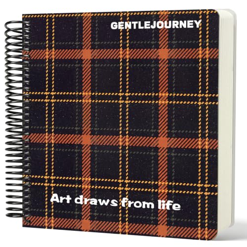Hardcover Sketchbook,7.2"x8.3"Spiral Bound Drawing Pad,Black Grid | 150gsm(92lb)Acid-Free Thick Paper,Blank Art Journal for Adults,Artists&Beginners,Ideal for Sketching,Doodling and Mixed Media - color: black grid