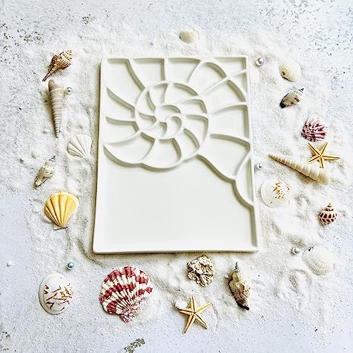 Bower Bird Porcelain Watercolor Palette Conch Artist Professional Ceramic Palette (Ceramics)