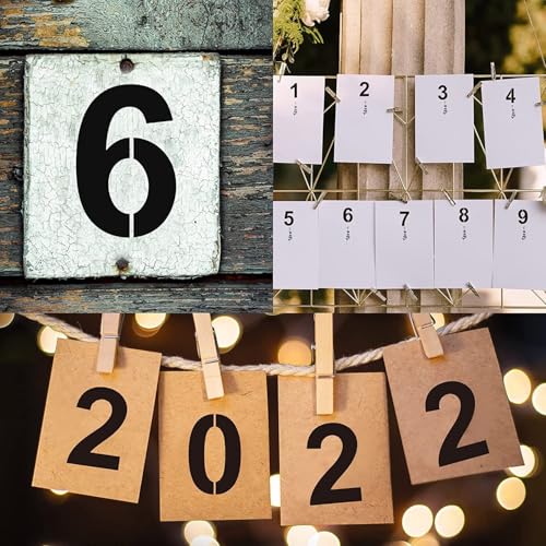 3 Inch Number Stencils Plastic Number Stencils Reusable Digital Painting Templates for Cake Stencil Address Templates - size: 3 Inch