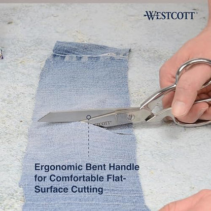 Westcott Forged 8in & 5in Scissors for Fabric and Paper Crafts, 2-Pack, Detail Snips and Heavy Duty Shears, Dressmaker Shears for Sewing, Tailoring, Quilting, Art, Office - size: 8-Inch & 5-Inch