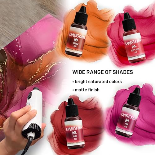 Kamenskaya Alcohol Ink Set with Alcohol Ink Paper
