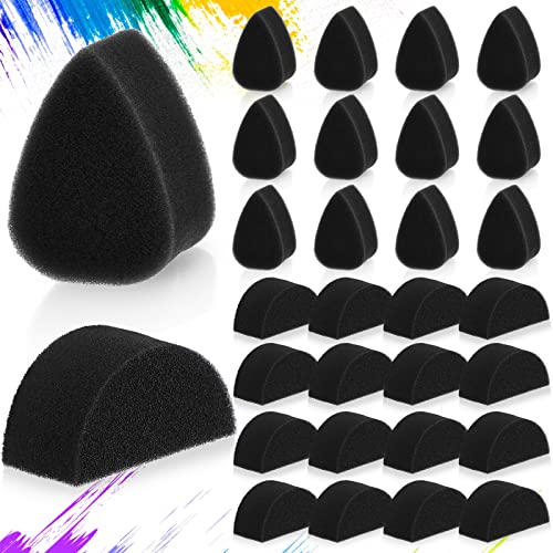 24 Pcs Face Paint Sponge Petal Oval Semicircular for Halloween Kids Adults | 2 Styles, Halloween Role Play, Highly Elastic and Absorbent, Clean Repeatedly, Improve Painting and Skills Imagination
