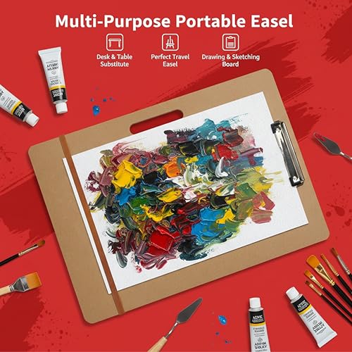 Artlicious Portable Drawing Board with Handle - Sketch Clipboard Artists - size: 13x17