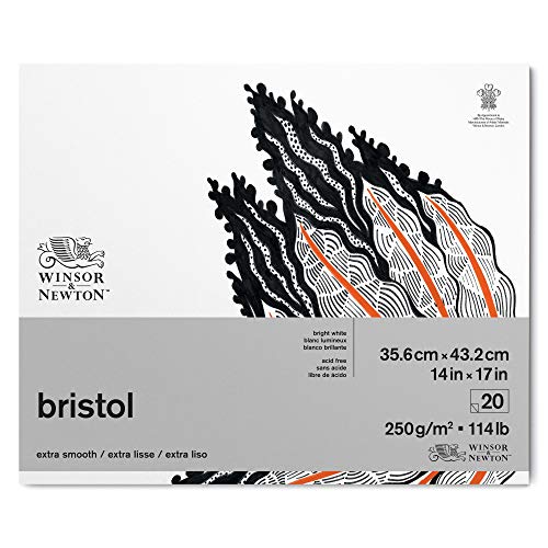 Winsor & Newton, Bristol Paper Pad 250 gsm, 14x17", 20 Sheets - style: 14" x 17"