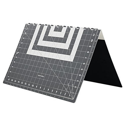 Fiskars 18" x 24" Folding Self Healing Cutting Mat for Travel and Storage | Great for Fabric and Sewing Craft Projects, Gray - size: 18"L x 24"W