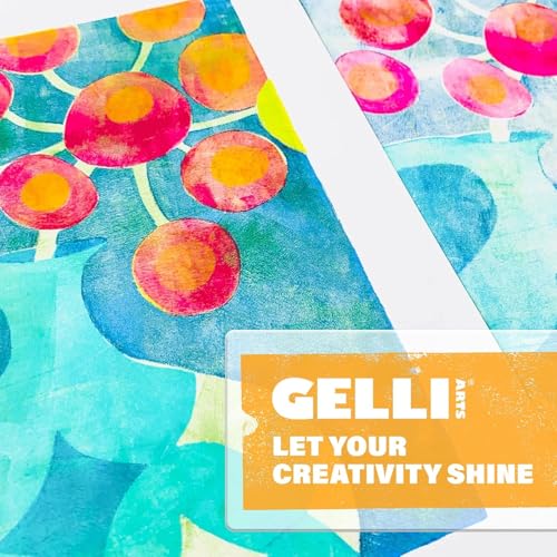 Gelli Arts 4" Round Gel Printing Plate – Reusable Gel Printing Plate, Printmaking Supplies, Monoprinting at Home, Arts and Crafts – Easy Cleaning & Storage – Made in the USA - size: 4" Round