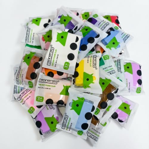 32-Pack Air Dry Foam Clay 16 Colors for School Supplies - color: 16 Colors