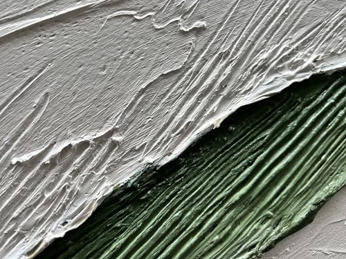 Art Hand-Painted Green Texture Oil Painting Modern Abstract Canvas Art Home Wall Decoration 24x48 inches - color: Dn167