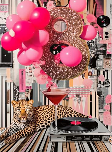 Leopard Diamond Art Kits for Adults Diamond Painting Kit for Adults | Cute Fashion Modern 5D Diamond Dots Gem Art Crafts with Tools, Round Full Drill Crafts for Home Wall Decor-12X16in - color: DP03104, size: Round diamond painting