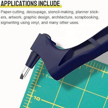 2Pcs Craft Cutting Tools, Stainless Steel Craft Rotating Cutting Tool, 6.69in 360 Degree Rotating Cutter Tools, Detachable Rotating Paper Knife Set for DIY Handwork