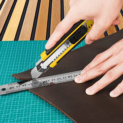 3Pack Box Cutter Retractable, Snap Off Utility Knife, Razor Knife - color: Multicolor