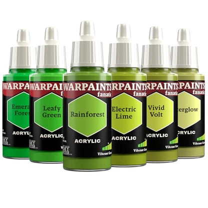 The Army Painter, Warpaints Fanatic Flexible Triad: Vibrant Greens 6x18ml | Quality Acrylic Miniature Hobby Model Paint Set for Dnd & Warhammer 40K Figures - color: Flexible Triad: Vibrant Greens