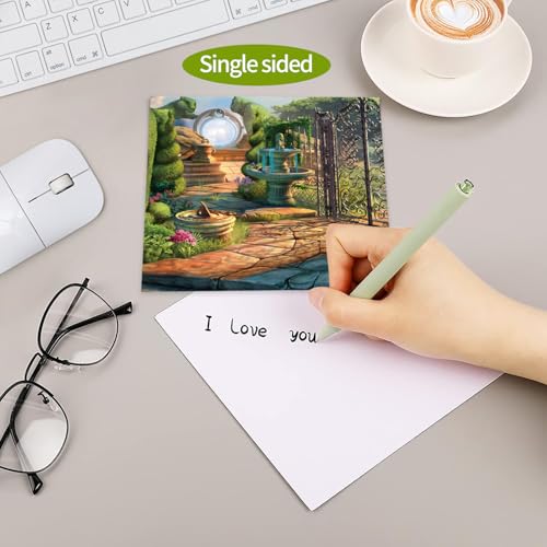 6x6" Scrapbooking Paper Pad Single Sided Decorative Colored Papers | 160GSM 24 Patterned 48 Sheets Cardstock，Art Paper for Craft Paper Present Wrapping DIY Junk Journal Supplies.Forest Garden - color: 2PcsSet-Magic Forest Fantasy Garden
