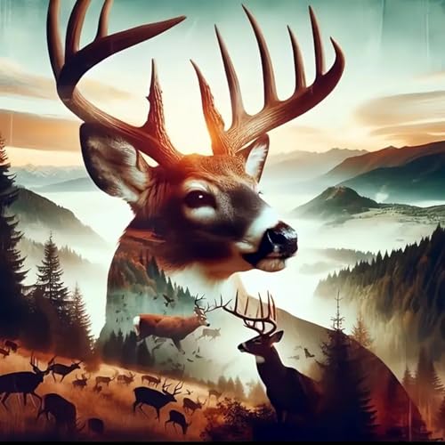 ARPADAMO Diamond Art Kits for Adults,Deer Diamond Painting Kits 14 x 14in | Diamond Painting Kit - Sparkling Full Drill Design Perfect for Home Decor, Holiday Gifting, And Relaxing Crafting 14x14inch - color: DP00698