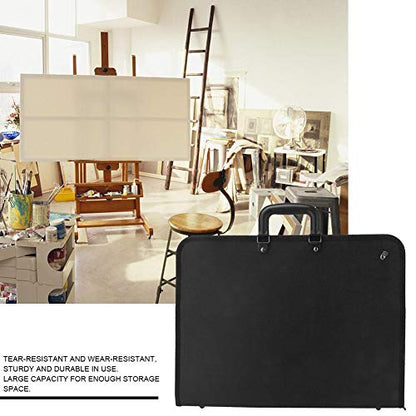 Drawing Board Bag, Art Portfolio Case, 18.9 X 14.5 Inch PVC A3 Art Portfolio Tote, Painting Plate Bag Drawing Sketch Board Storage Bag for Students Designers