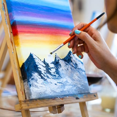 PHOENIX Long Stretched Canvas for Painting 8x16 Inch/6 Value Pack, 8 Oz Triple Primed 5/8 Inch Profile 100% Cotton White Blank Canvas, Rectangular Framed Canvas for Oil Acrylic & Pouring Art - size: 8"x16", style: Studio Set (8 Oz.)
