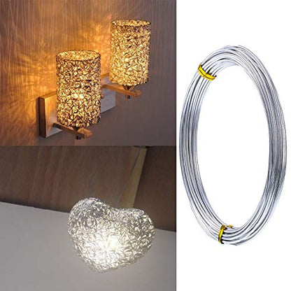 4 Pack 16 Gauge Aluminum Wire 131.2Ft Silver Aluminum Wire 1.5mm Metal Craft Armature Bendable Wires Metal 16 Gauge Wires for Jewelry Making Craft Dolls Skeleton DIY(32.8 Per Roll, 4 Rolls) - size: 16 Gauge Wire D1.5mm
