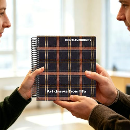 Hardcover Sketchbook,7.2"x8.3"Spiral Bound Drawing Pad,Black Grid | 150gsm(92lb)Acid-Free Thick Paper,Blank Art Journal for Adults,Artists&Beginners,Ideal for Sketching,Doodling and Mixed Media - color: black grid