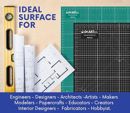 PK00013 Model GBM4080 Series 40" x 80" Professional Cutting Mat; Double-Sided Green/Black; Self-Healing; For Graphic Arts, Hobbies, Sewing, Scrapbooking, and other Cutting Projects - size: 80"L x 40"W