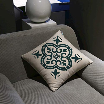 6 Pcs Small Pattern Mandala Stencils Reusable Mandala Dot Painting Templates DIY Floral Spray Paint Stencil Drawing Craft Stencil for Wood Wall Tile Floor Canvas Fabric Furniture Rock Concrete (6x6) - color: Delicate Style