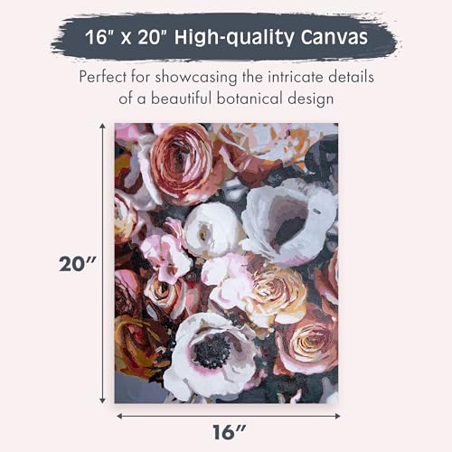 Pink Picasso Paint by Number Kit, Adults & Teens,16x20, Delightful Delivery | Botanical Floral Collection, Acrylic Paints and Brushes included, Pre-printed high quality canvas, DIY art kit, Gift-ready - color: Delightful Delivery